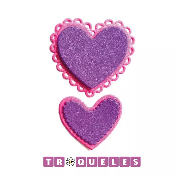 3490 Troquel Corazones * 4 Pz