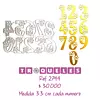 2744 Troquel Numeros de Flores