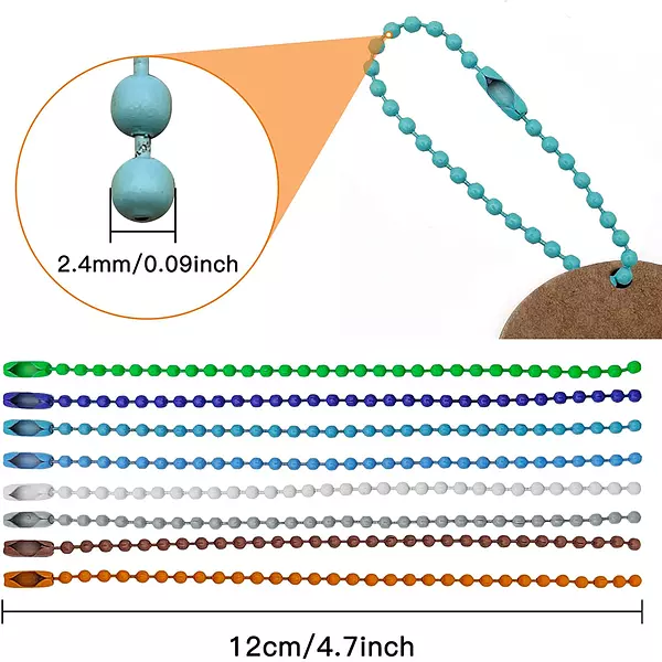 12 Cadena De Bola (Colores Surtidos)