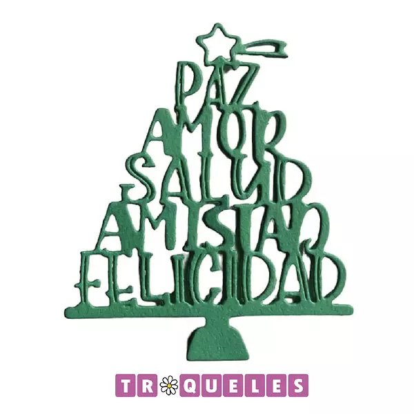 3942 Troquel Arbol Navidad Frases