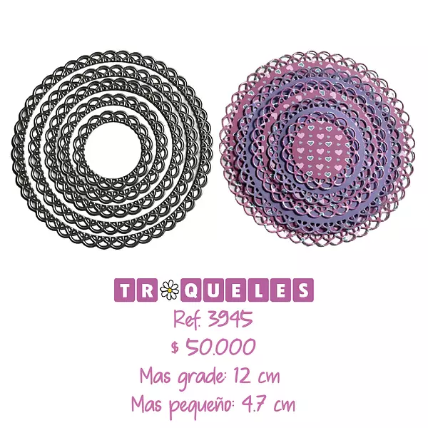 3945 Troquel Circulo Blonda * 5 Pz