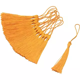 12 Borlas De Hilo Naranja