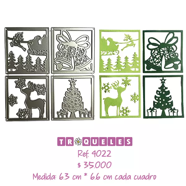 4022 Troqueles Cuadros Navidad