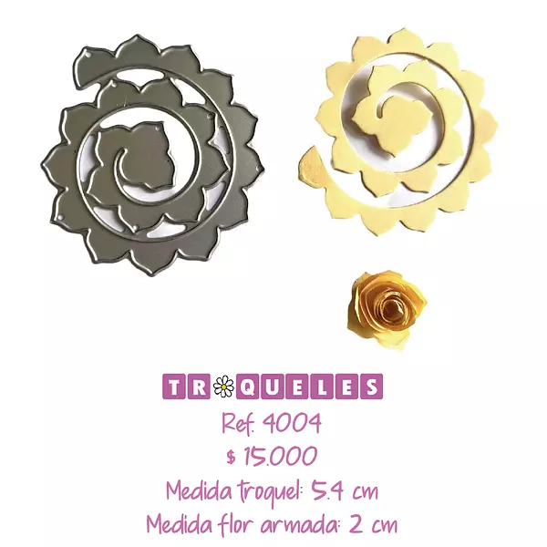 4004 Troquel Flor En Espiral