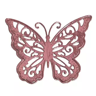 12 Mariposas Troqueladas Rosadas