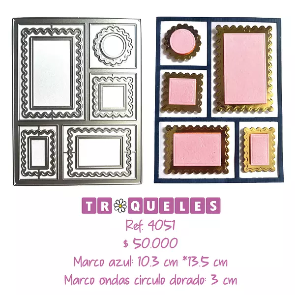 4051 Troquel Rectangulo Con Marcos