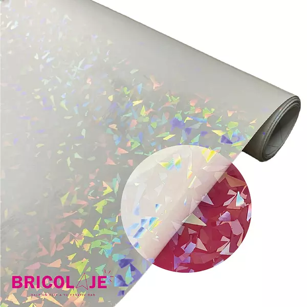 Vinilo Holografico Transparente Vidrio