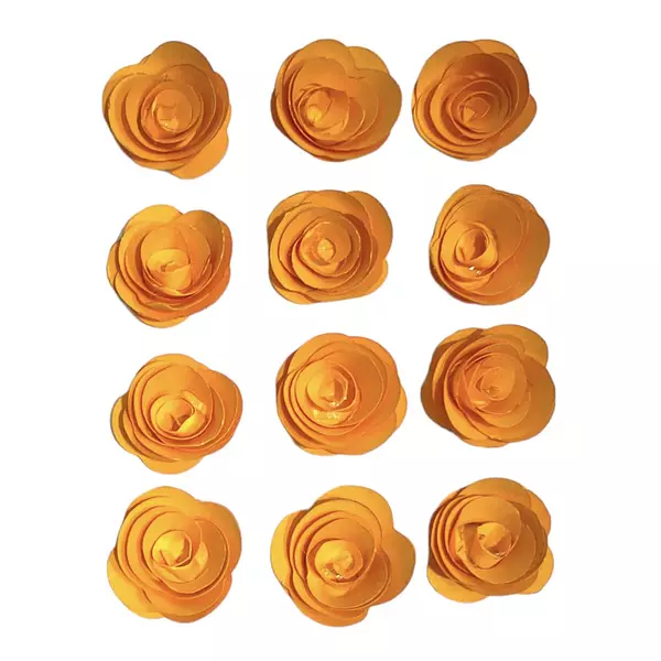 12 Flores Espiral Naranja Claro