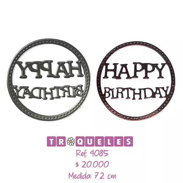 4085 Troquel Happy Birthday Circulo