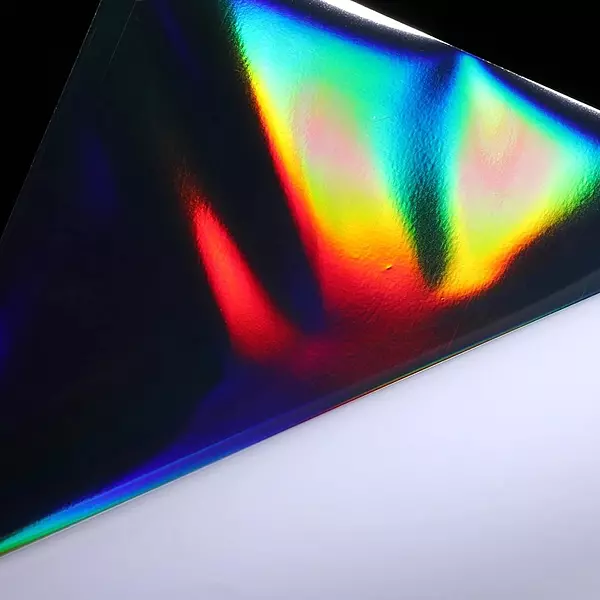 16 Hojas De Vinilo Holografico Arcoiris