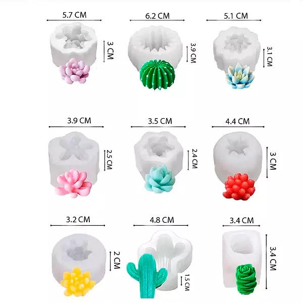 Moldes Cactus * 9 Pz