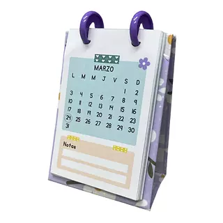 Diseño Calendario Mini Flores 2026