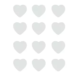 12 Formas Corazones Acetato