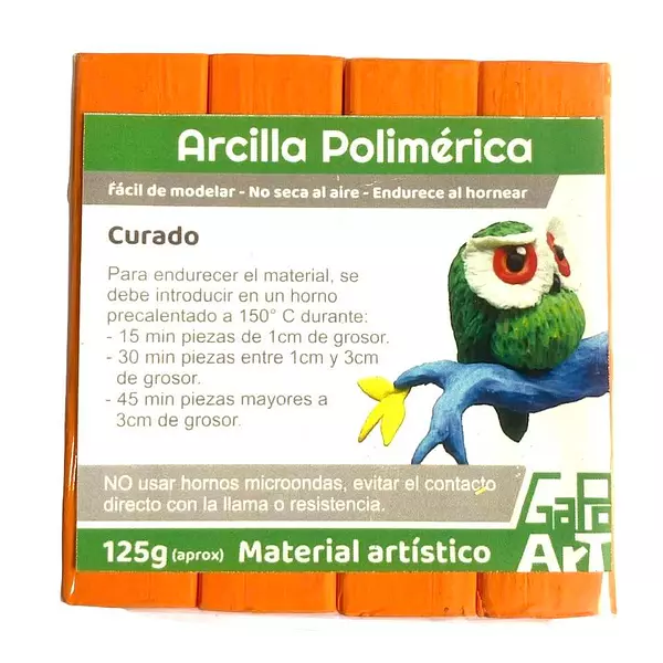 Arcilla Polimerica Naranja * 125 Gramos