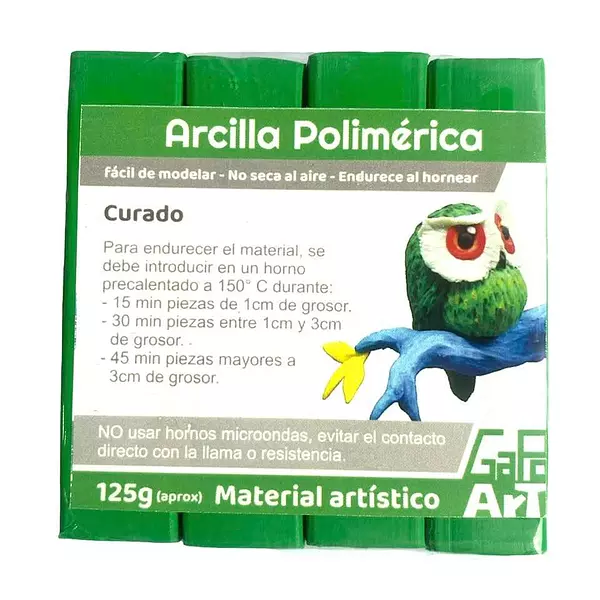 Arcilla Polimerica Verde * 125 Gramos