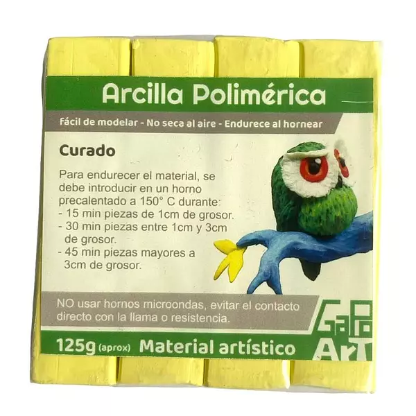 Arcilla Polimerica Amarillo Crema * 125 Gramos