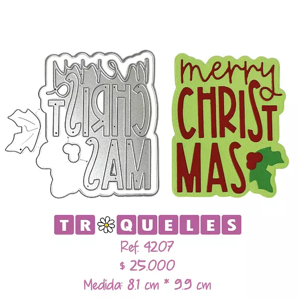 4207 Troquel Merry Christmas Hoja