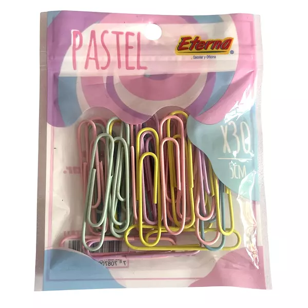 Clips Jumbo Pastel * 30 Pz