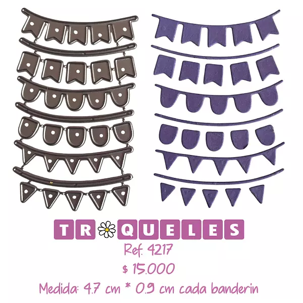 4217 Troquel Mini Banderines