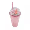 Vaso Glitter Crackelado Rosado