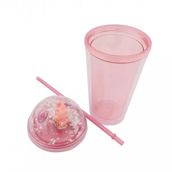 Vaso Glitter Liso Unicornio