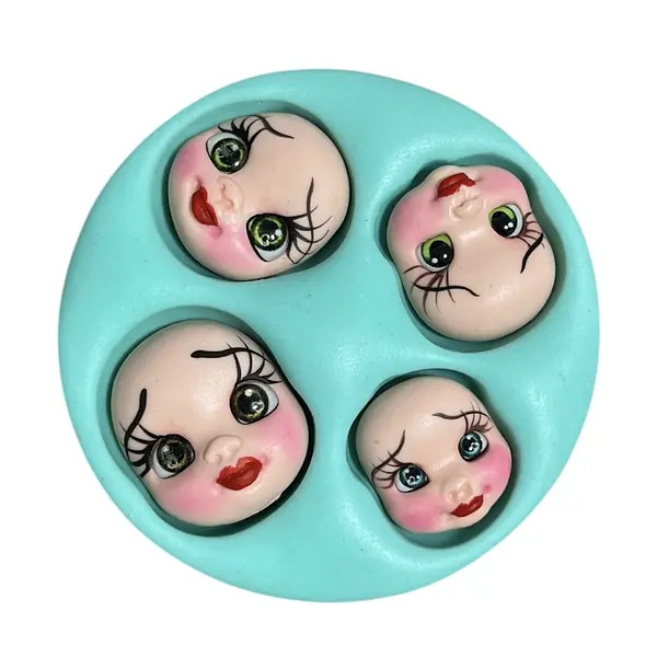 Molde Silicona Caras Labios Rojos