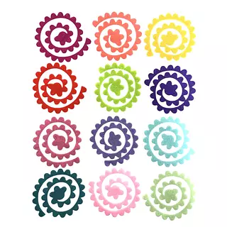 12 Flores Paño Lency Sin Armar