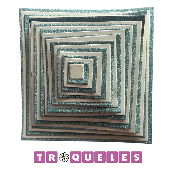 4249 Troquel Cuadrados Varios * 20 Pz