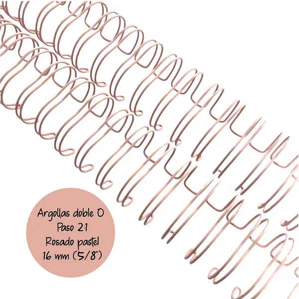 Argollas Para Cinch 5/8 Rosado Pastel * 2 Pz