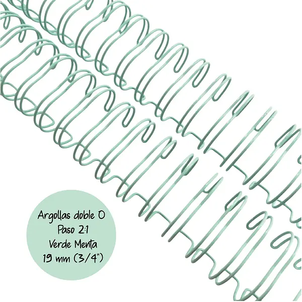 Argollas Para Cinch 3/4 Verde Pastel * 2 Pz