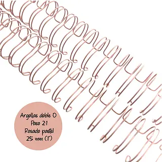 Argollas Para Cinch 1" Rosado Pastel * 2 Pz