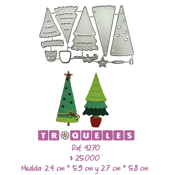 4270 Troquel Arbol De Navidad