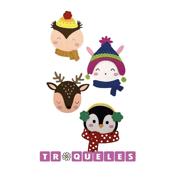 4286 Troqueles Muñecos Navideños