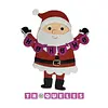 4290 Troquel Papa Noel Banderin