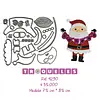 4290 Troquel Papa Noel Banderin