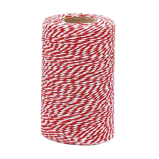 Rollo Cuerda Hilo Rojo Con Blanco
