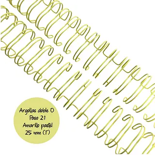 Argollas Para Cinch 1" Amarillo Pastel * 2 Pz