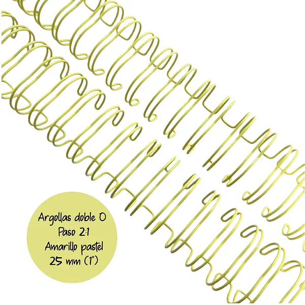 Argollas Para Cinch 1" Amarillo Pastel * 2 Pz