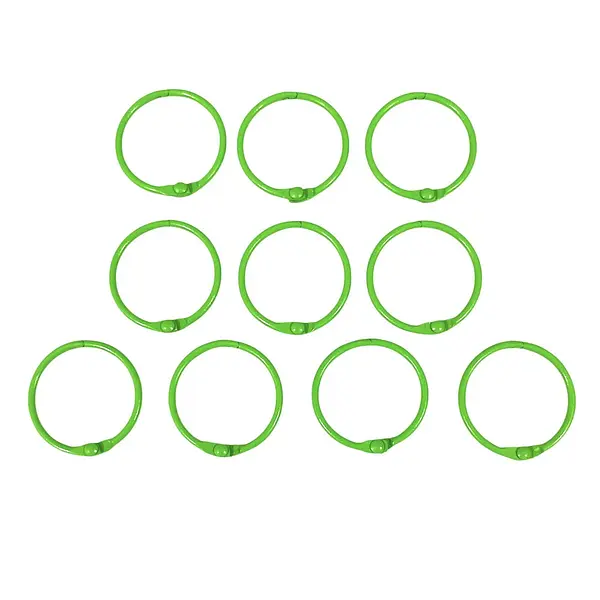 Argollas Abatibles Verde Limon * 10 Pz