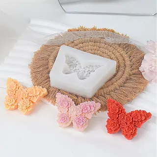 Molde Mariposa Con Flores