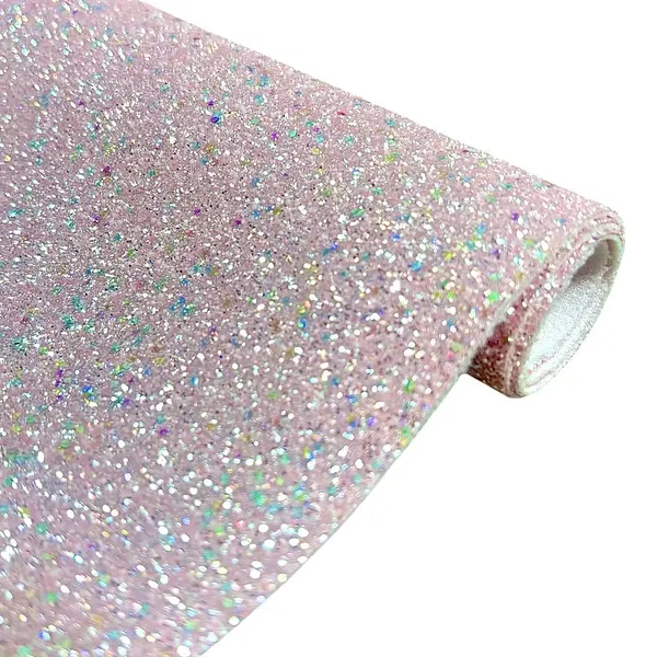 Cuerina Glitter Aventurina Perla Pink