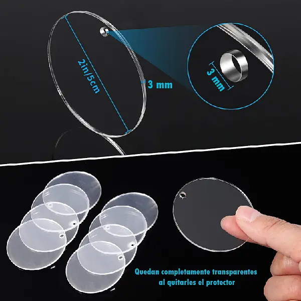 12 Acrilicos En Forma Circular