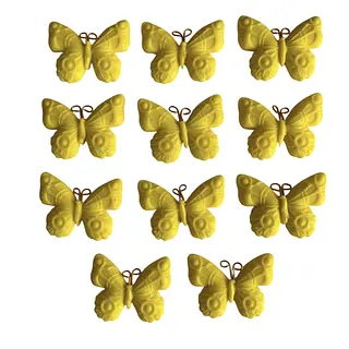 11 Mariposas Amarillas Antenas Curvas