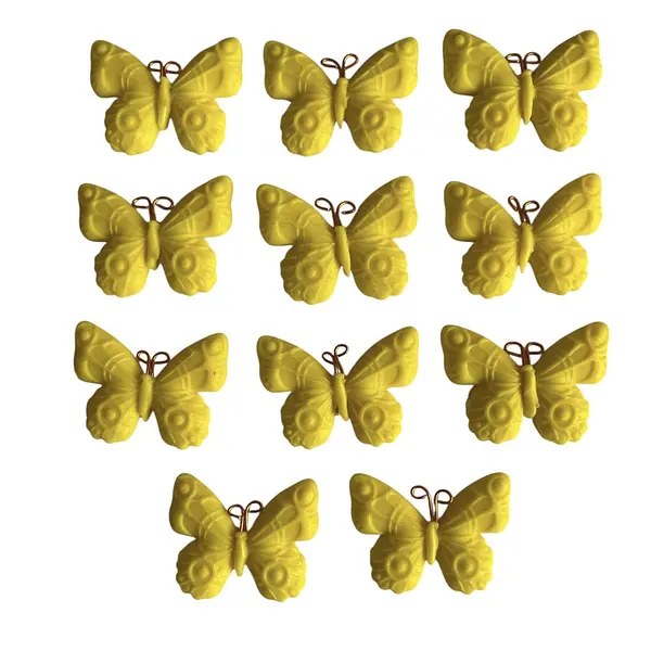 11 Mariposas Amarillas Antenas Curvas