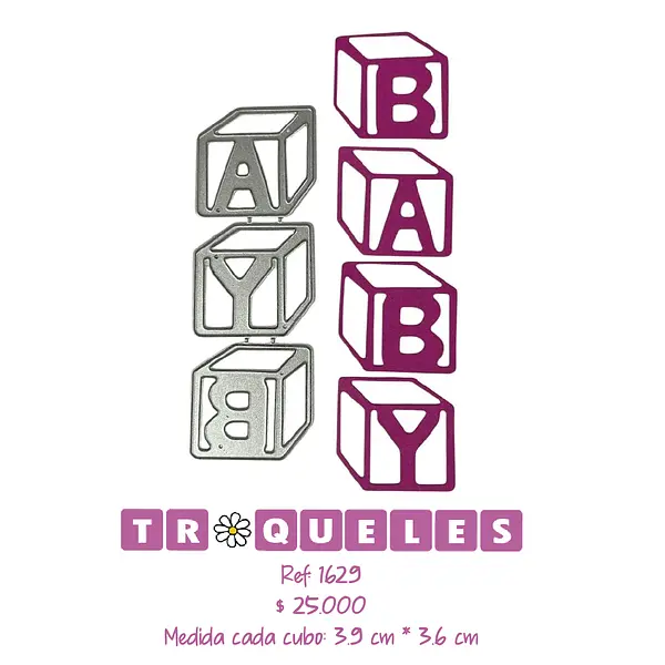 T1629 Troquel Cubo Baby