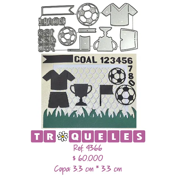 4366 Troquel Cositas De Futbol