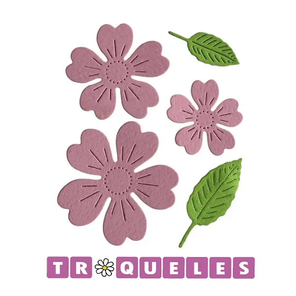 4327 Troquel Flores 5 Petalos