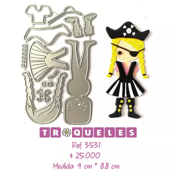 3531 Troquel Niña Pirata