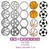 4389 Troquel Mini Balon Futbol Y Baloncesto
