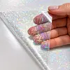 16 Hojas De Vinilo Holografico Lentejitas